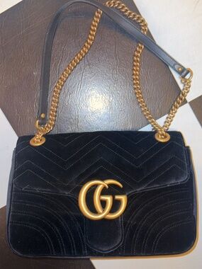 Authentic Gucci suede hand bag